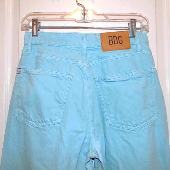 BDG High & Wide Light Blue Colored Denim Jeans Sz 27 Urban Outfitters Excellent - Picture 5 of 10